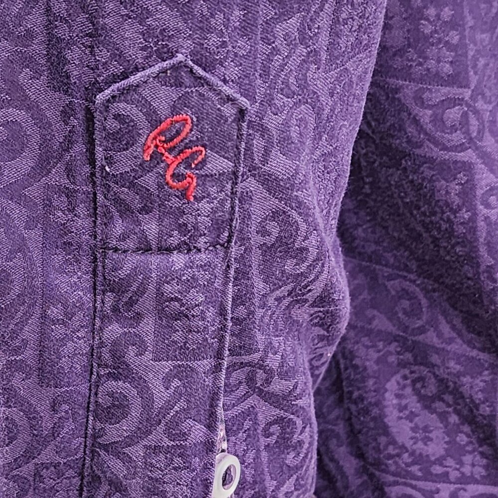 Robert Graham Purple Paisley Long Sleeve Shirt, Men's Small - Picture 7 of 16